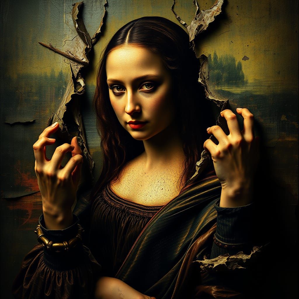 Sinister Mona Lisa Escapes Renaissance Prison