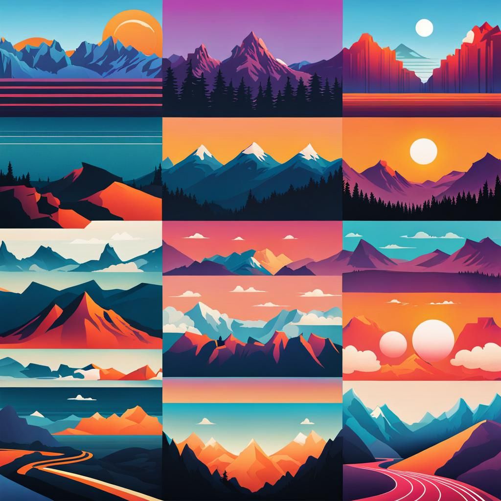 Vast Landscape with Hermit in Andreev Style