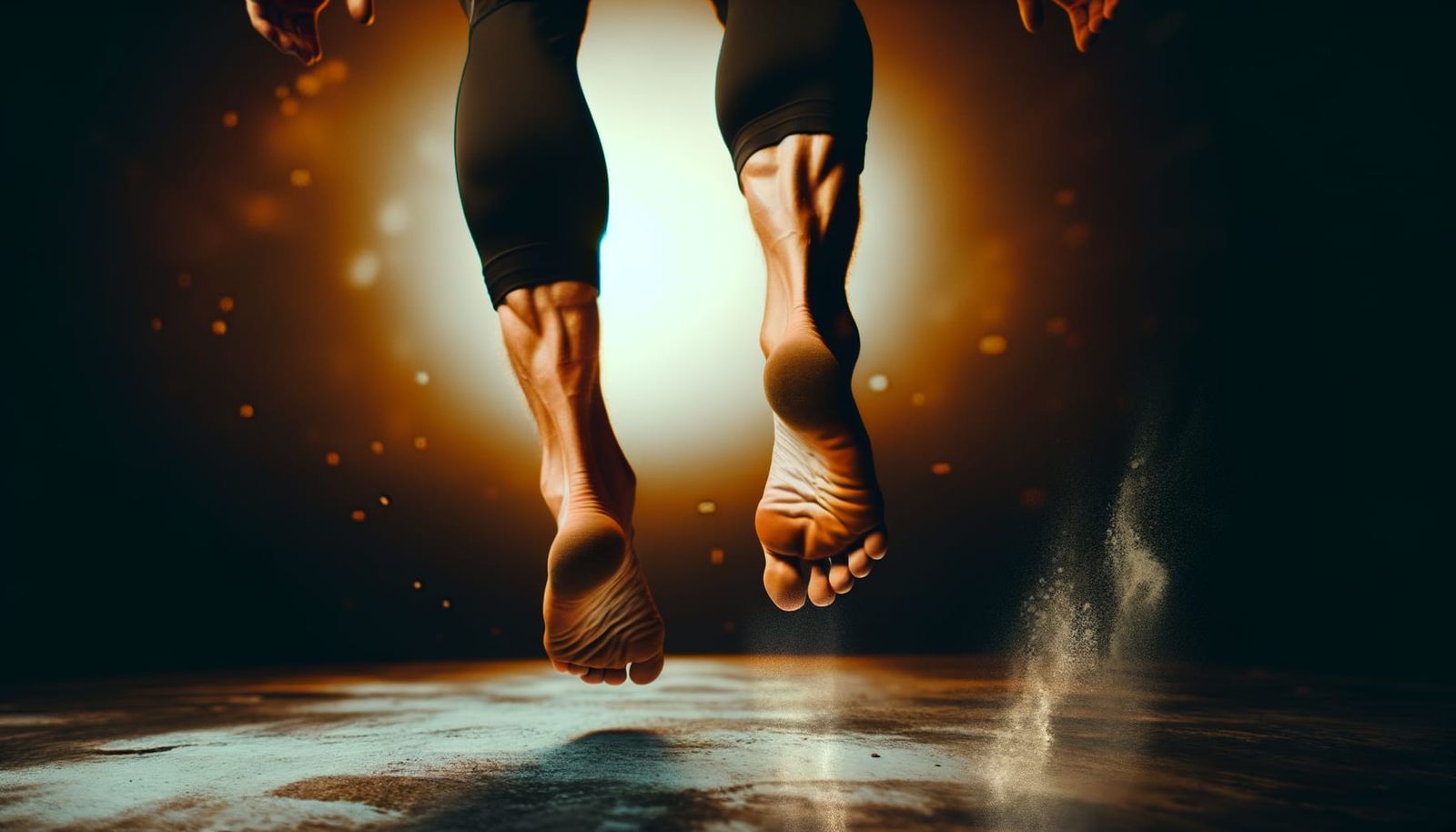 Cinematic Still of Muscular Legs and Feet
