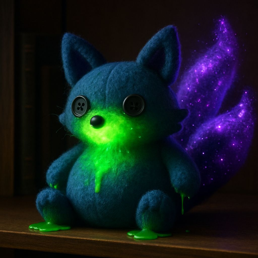 Glow Radiating Felt Fox Plushie