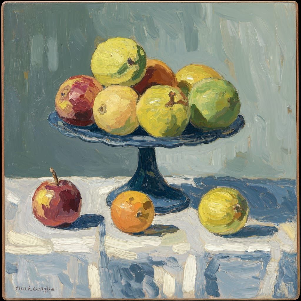 Fruit Displayed on a Stand