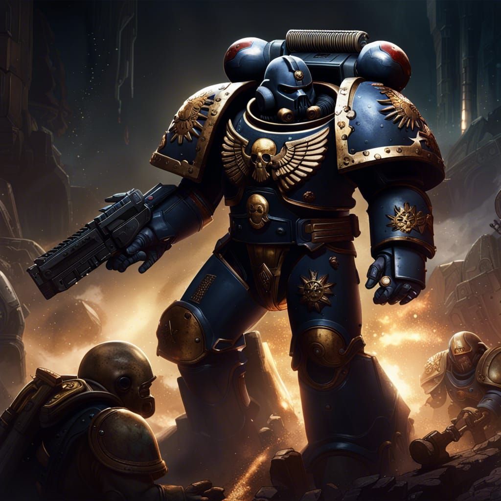 Epic Space Marine Concept Art in 8K