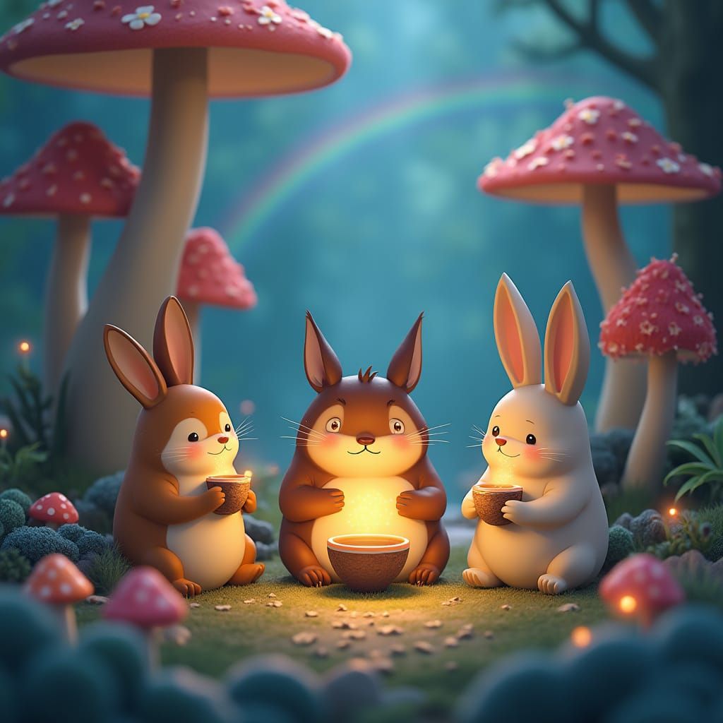 Whimsical Mushroom Forest Tea Party