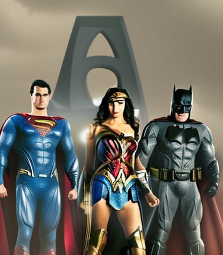 The Justice League: Superman, Wonder Woman, Batman