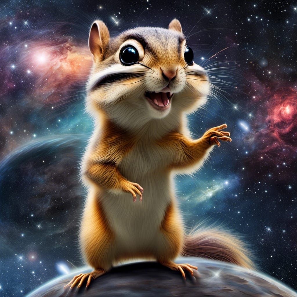 Intergalactic Chipmunk Illustration