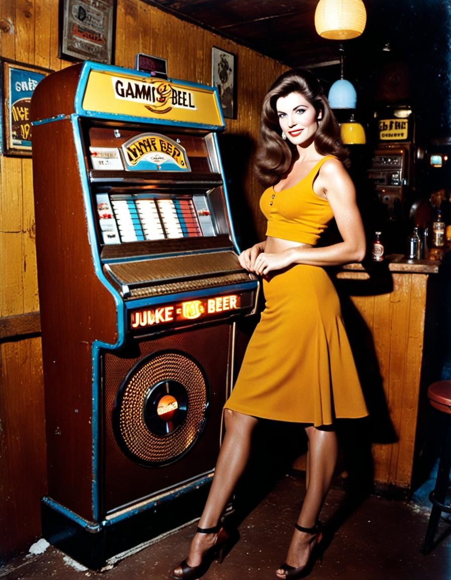 1970s Woman in Bar by Jukebox on VHS