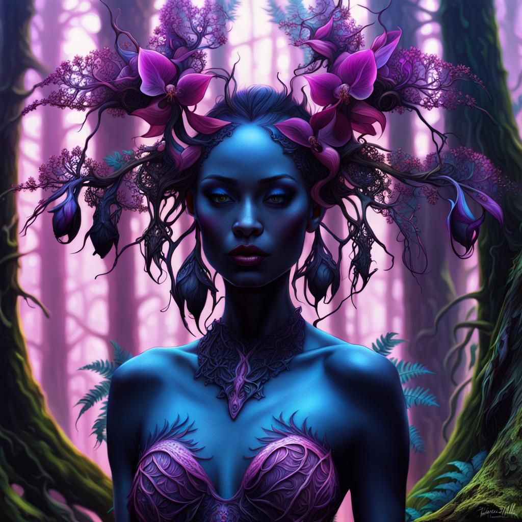 Dryads in Orchid Forest with Fractal Details