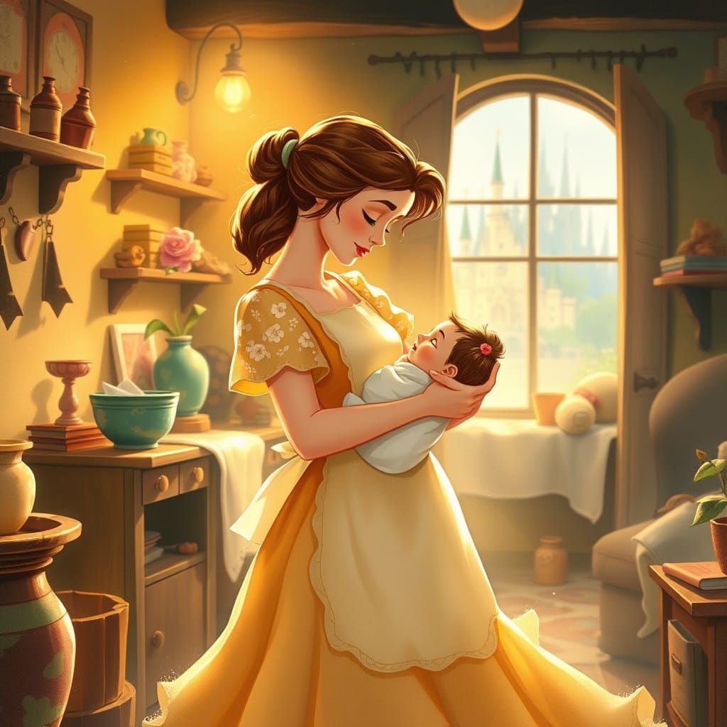 Motherly Love in Whimsical French Provincial Setting