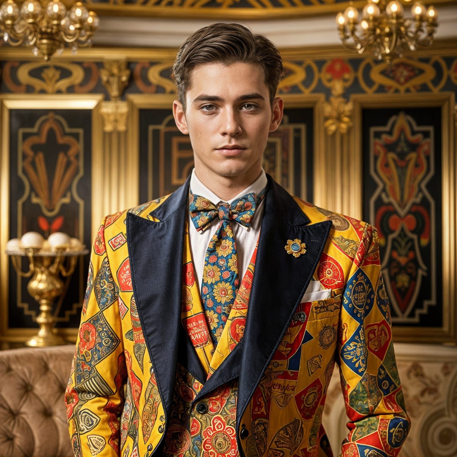 Art Deco Fashion Design with Cereal Packets