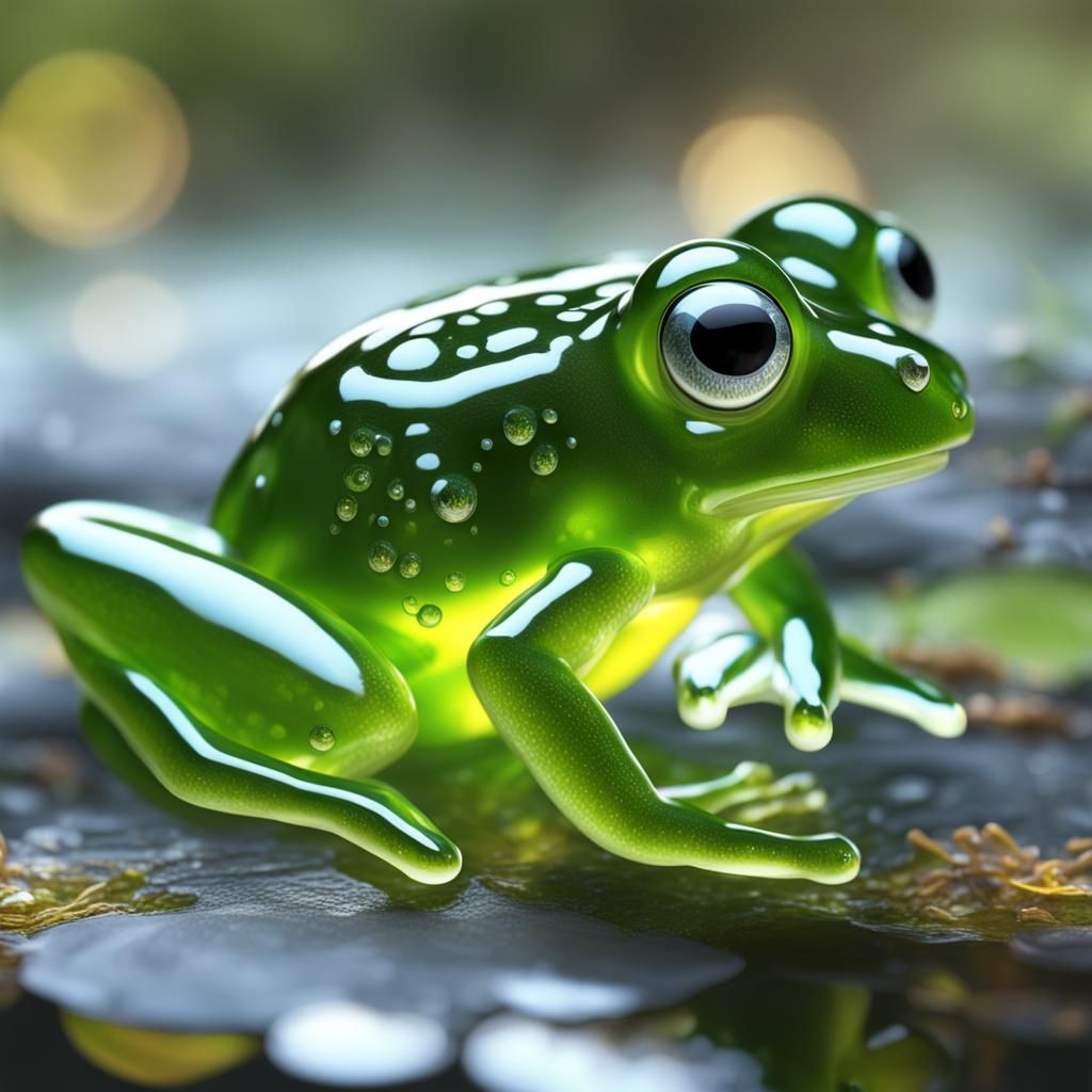 Detailed Glass Frog Matte Painting
