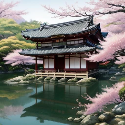 Hachiman as Anime Boy in Watercolor Style