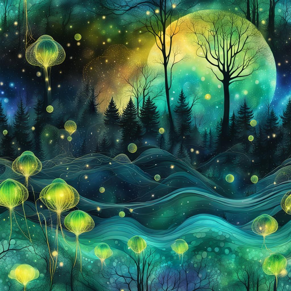Fairy forest fireflies 06