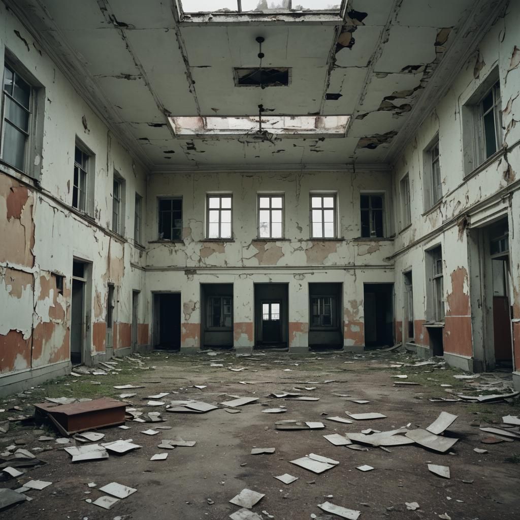 Desolate Soviet-Era Psychiatric Hospital in Stark Realism
