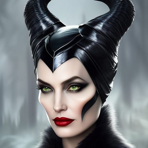 Majestic Dark Royalty Portrait in Art Nouveau Style