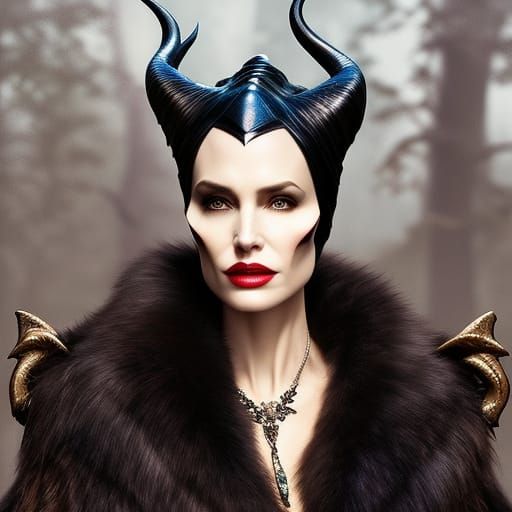 Majestic Dark Royalty Portrait in Art Nouveau Style