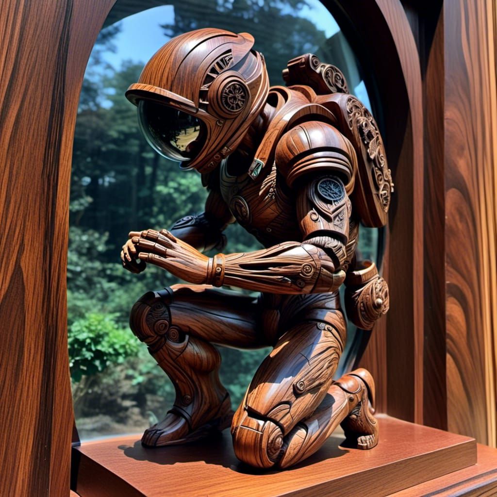 Astronaut Gazing at Earth from Spaceship Window