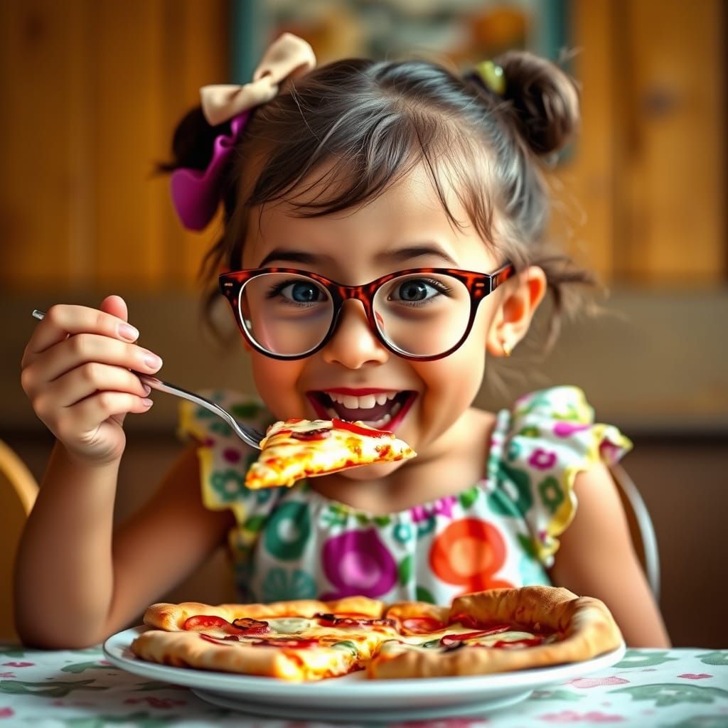 I eat pizza with a spoon and with my esrs