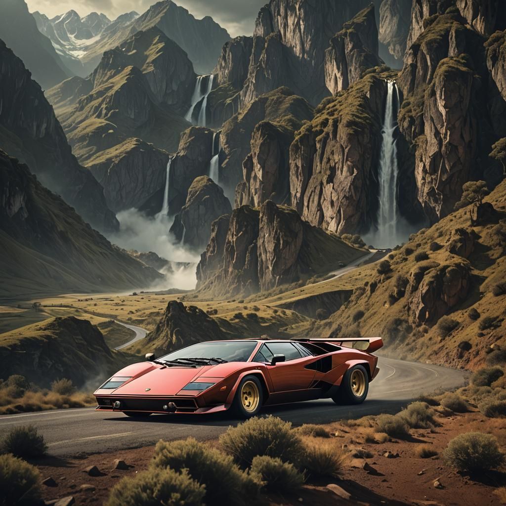 Lamborghini Countach: Epic Digital Matte Painting