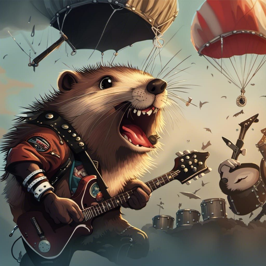 Punk Rock Beavers Parachuting