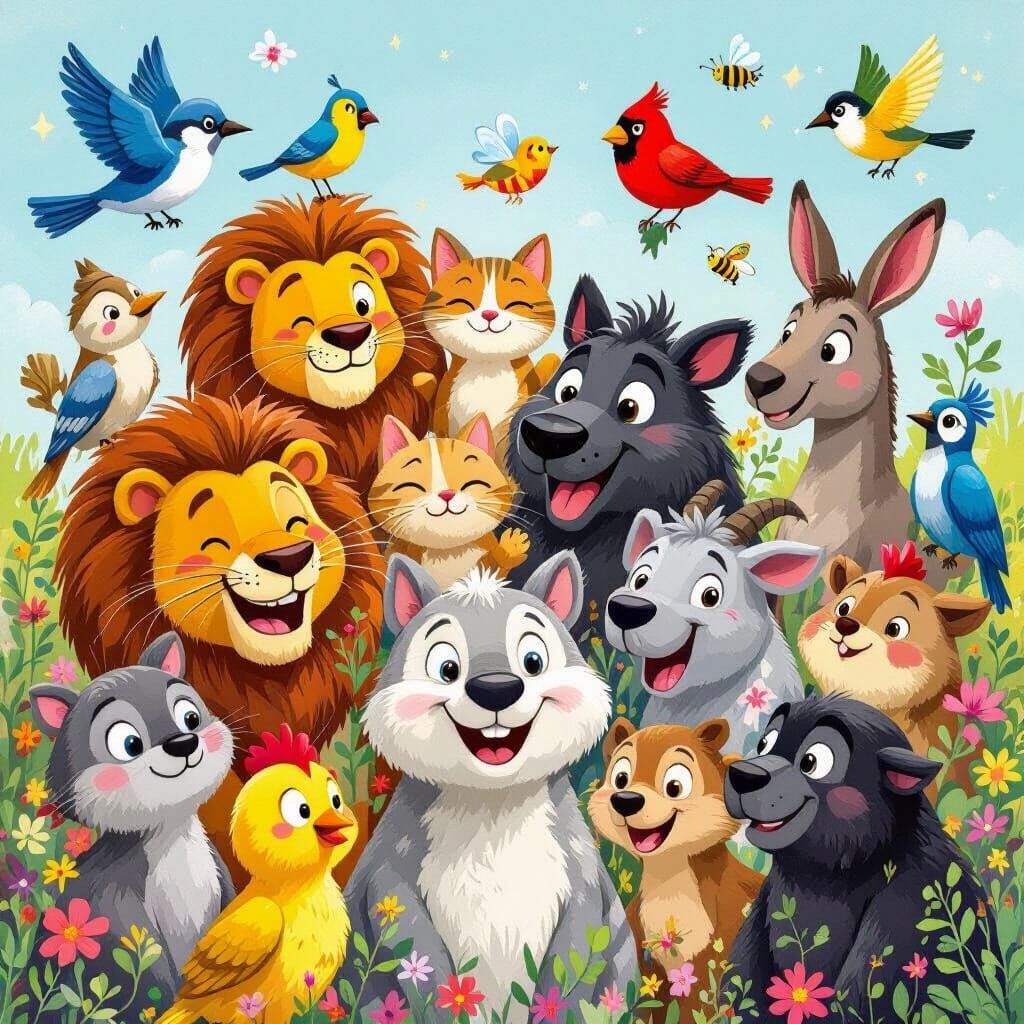 Animals Take a Selfie in Beatrix Potter Style