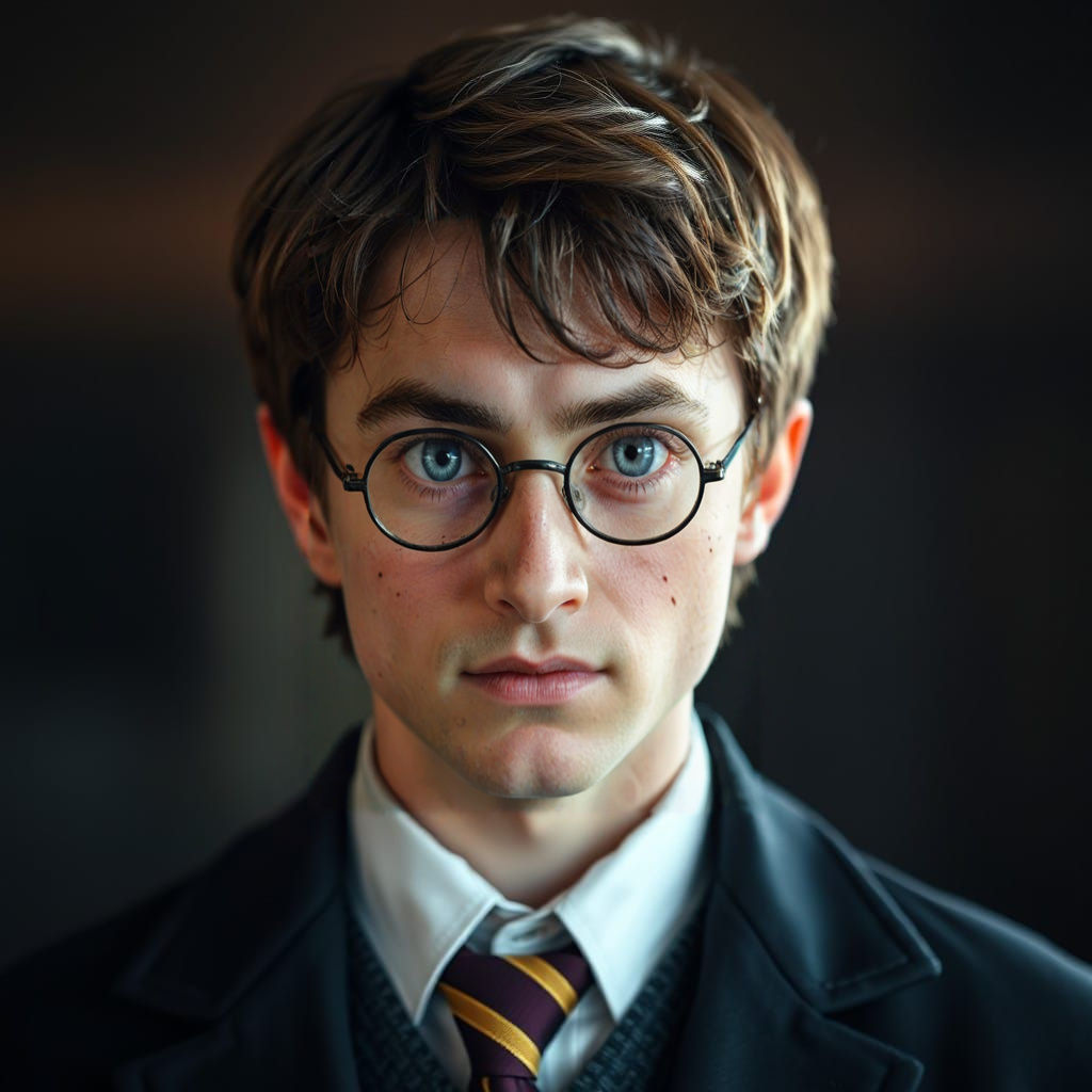 Determined Wizard in Formal Attire