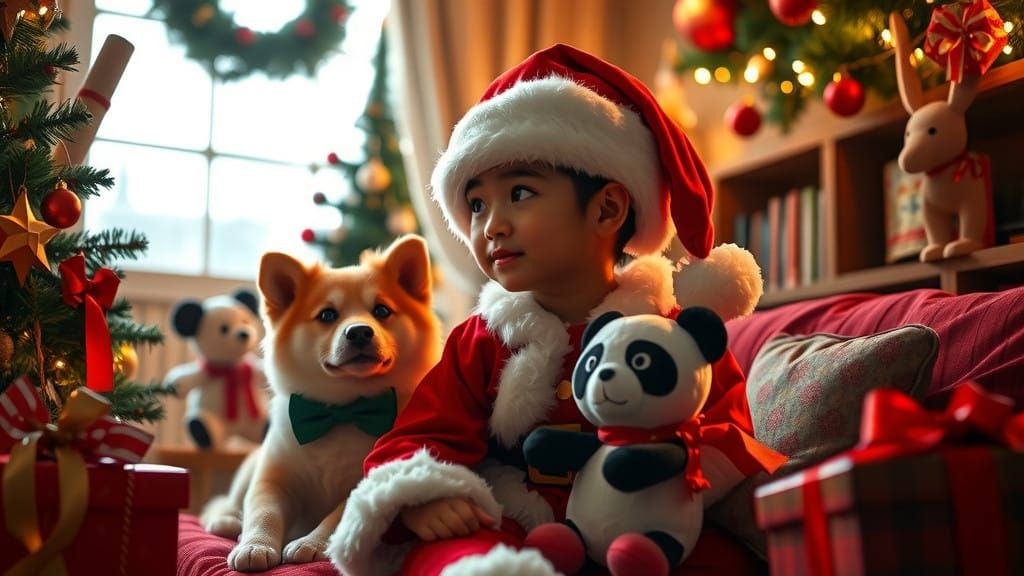 Holiday Cheer in a Cozy Indonesian Christmas Scene