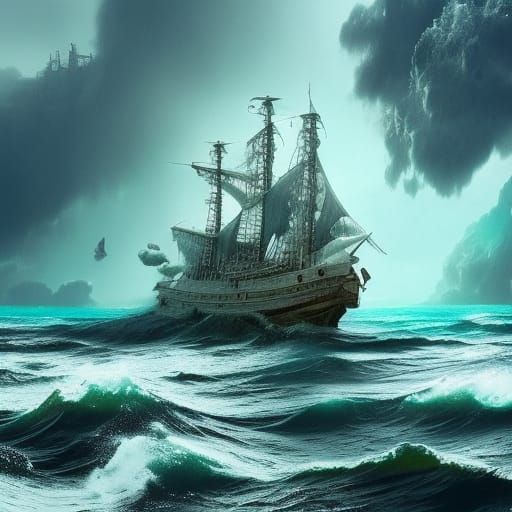 Dramatic Ocean Voyage Digital Matte Painting