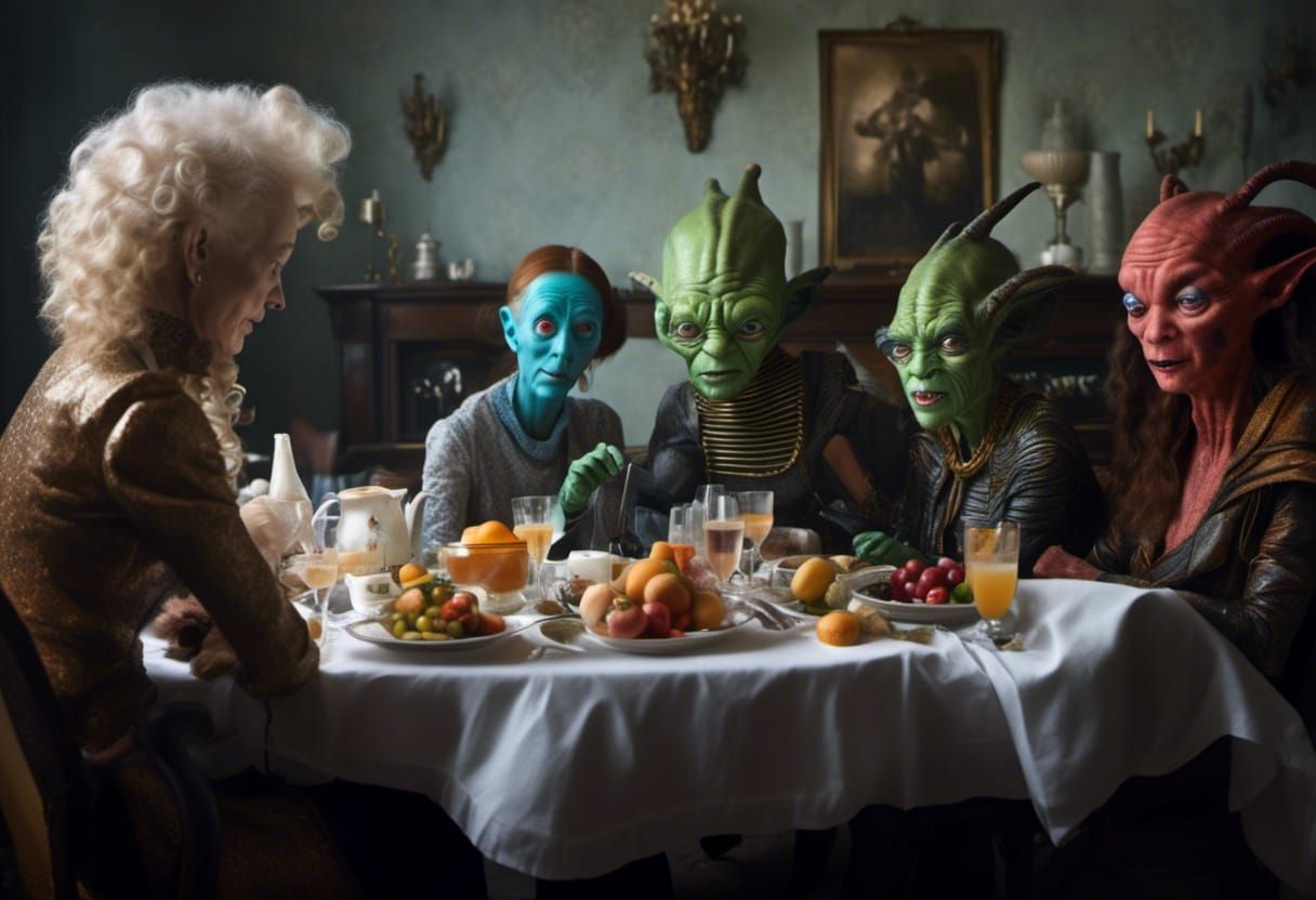 Happy Couple Portrait in Hyperreal Magical Realism