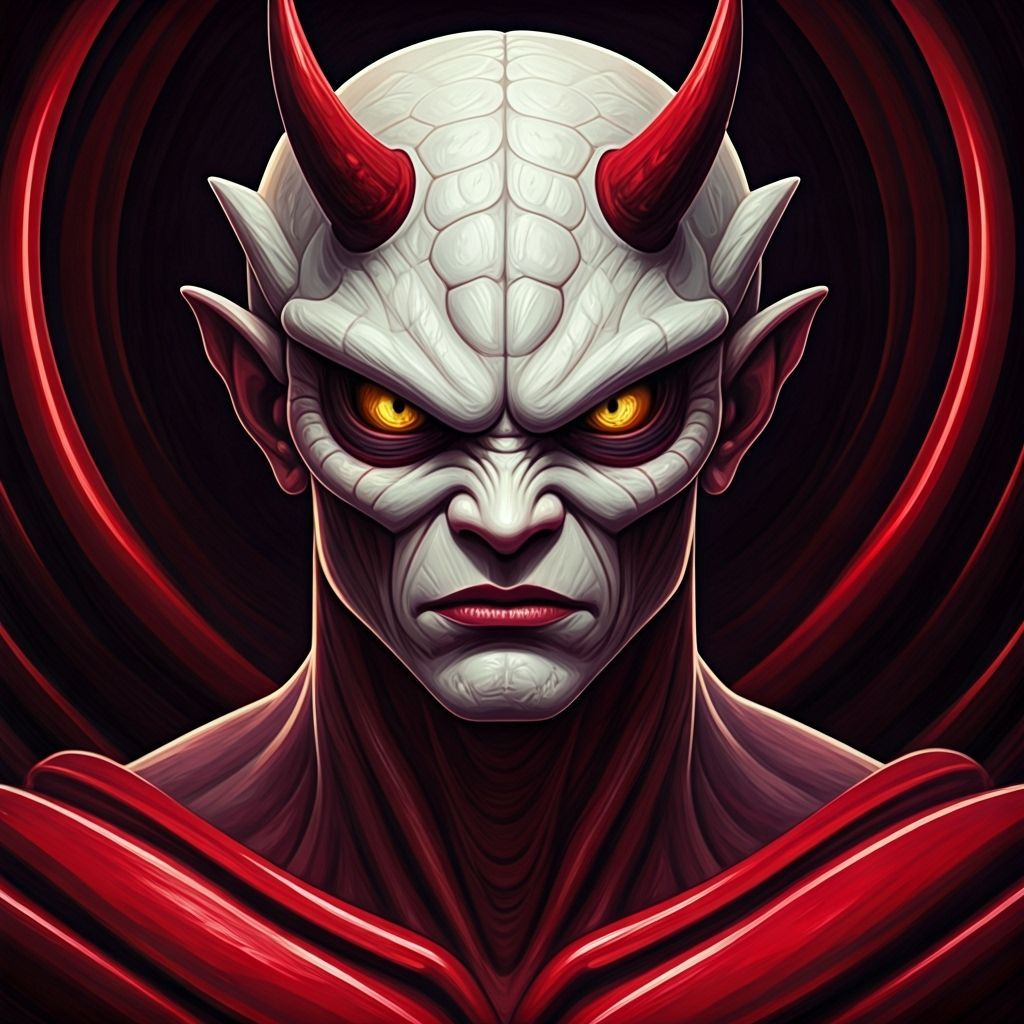 Angry Alien Oni in Toriyama-Inspired 3D Anime Style