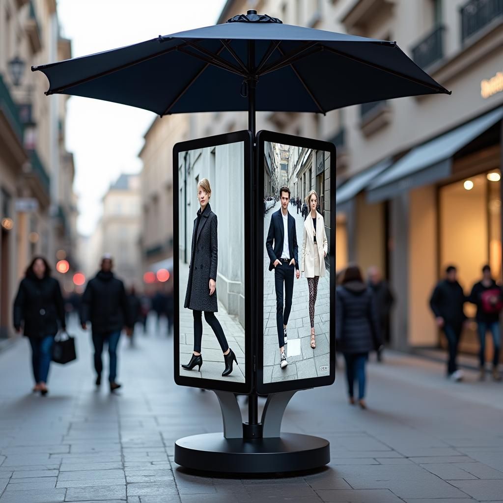 360° Display with Tablet Screens in Shopping Area