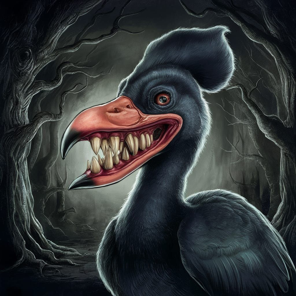 Dodo Bird with Vampiric Smile by Rutkowski