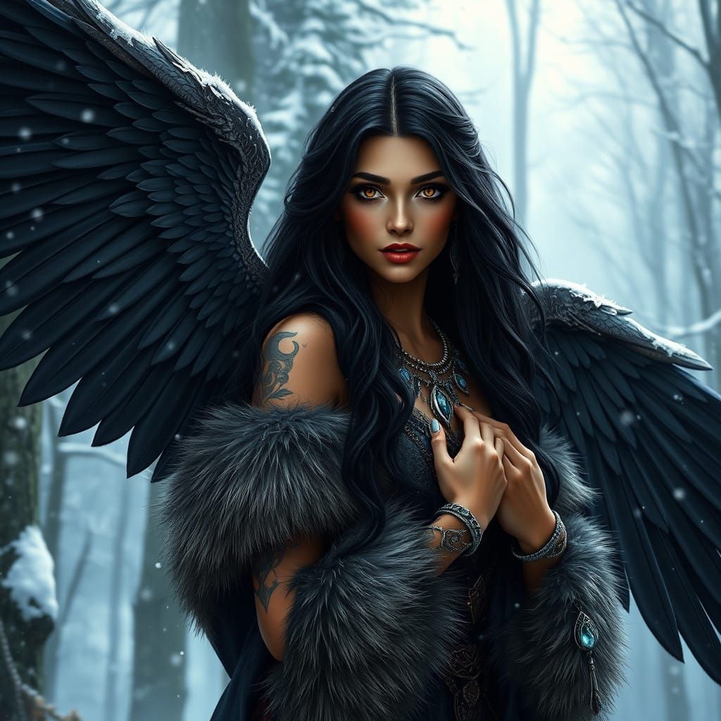 Goddess of Heaven and Earth in Majestic Winter Realm