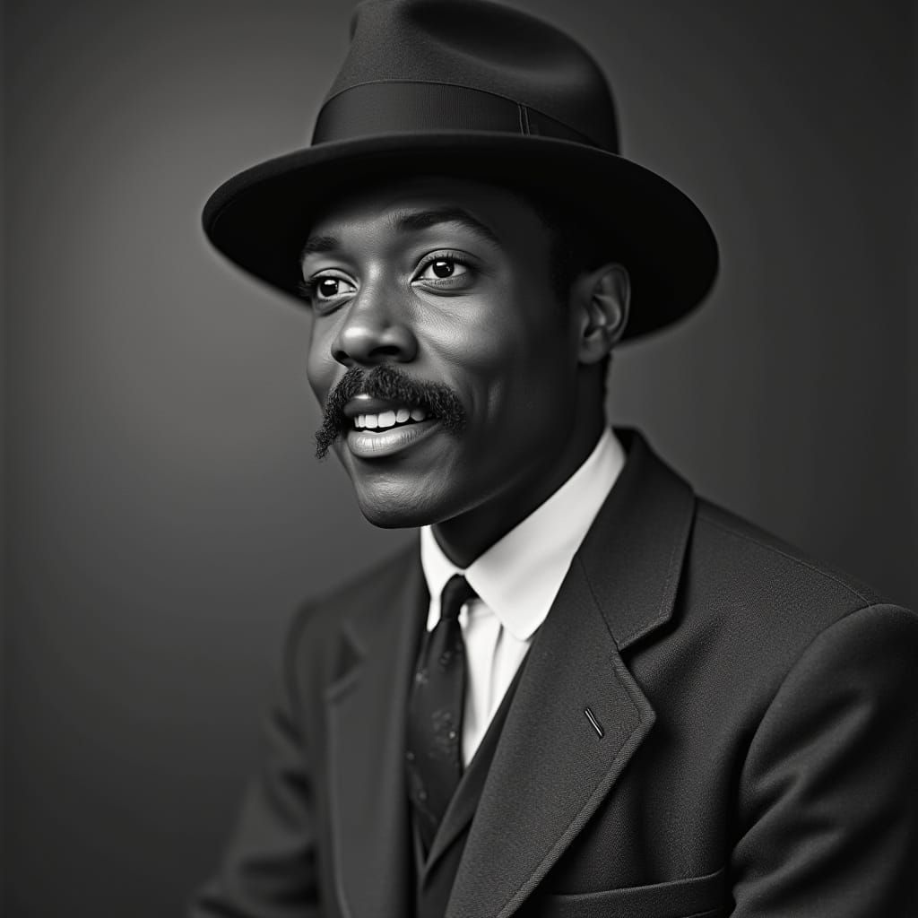 Vintage Jazz Singer with Elegant Mustache