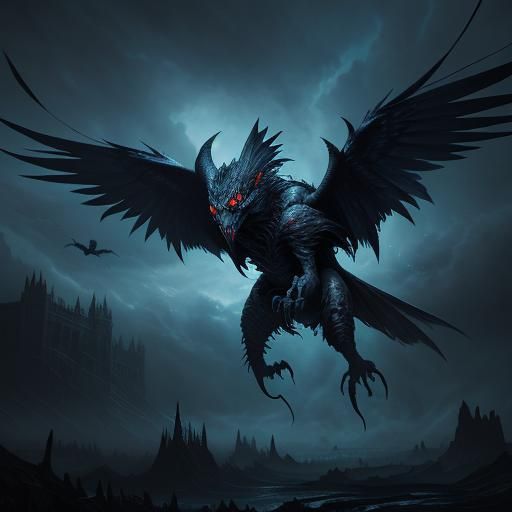 Grotesque Bird Zombie Unleashes Aerial Attack