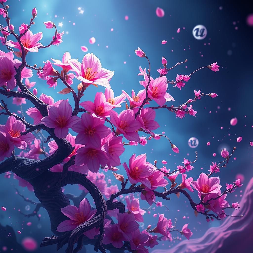 Fantastical Blossom Tree Digital Painting