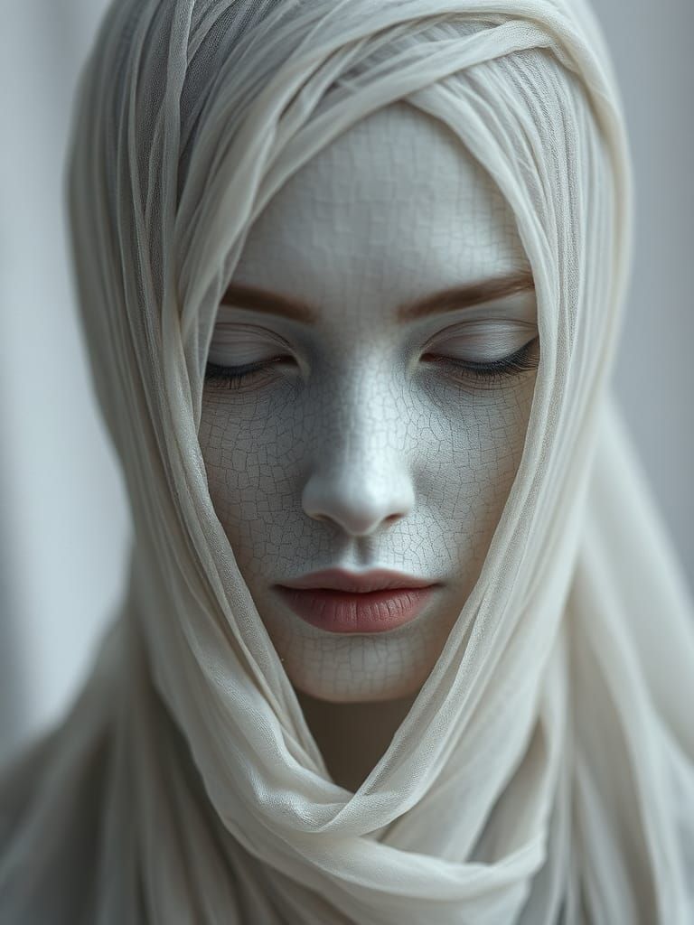 Ethereal Bamboo Creature Portrait: Fragility and Beauty