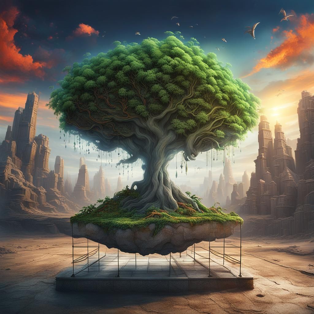 Symbol of Growth: Detailed Matte Painting