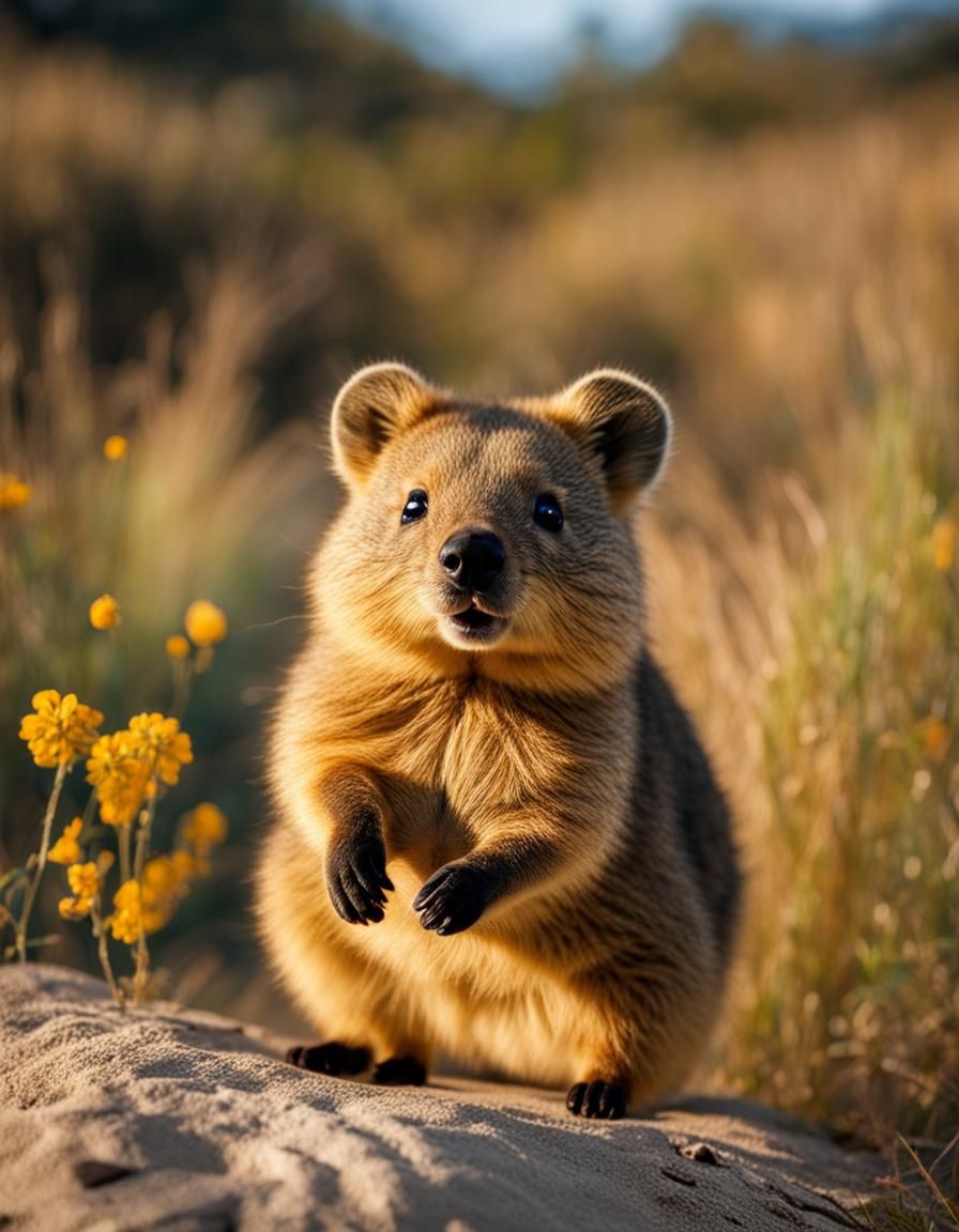 Embroidered Quokka: A Detailed Textile Artwork