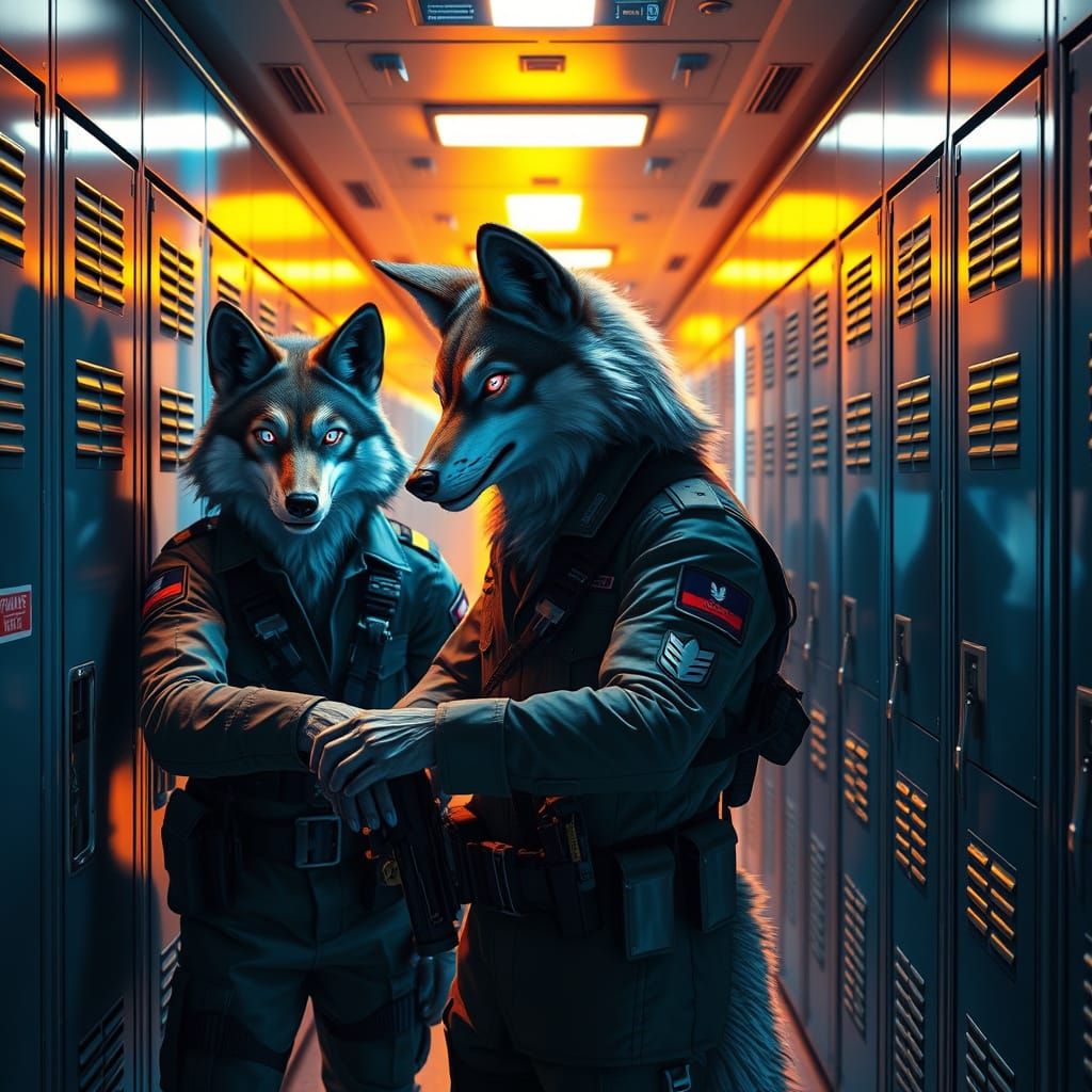 Cyberpunk Wolves Build Futuristic Military Bar in High Schoo...
