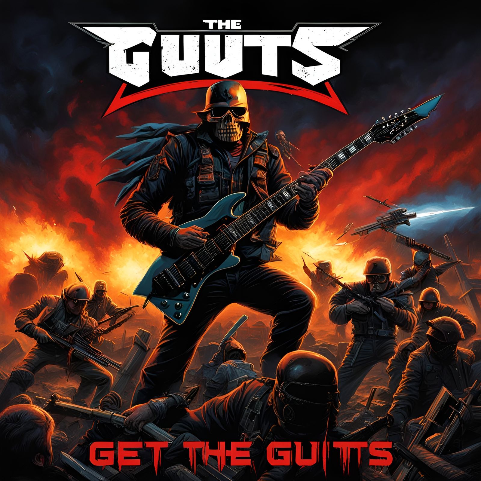 Thrash Metal Album Cover in 80's Style