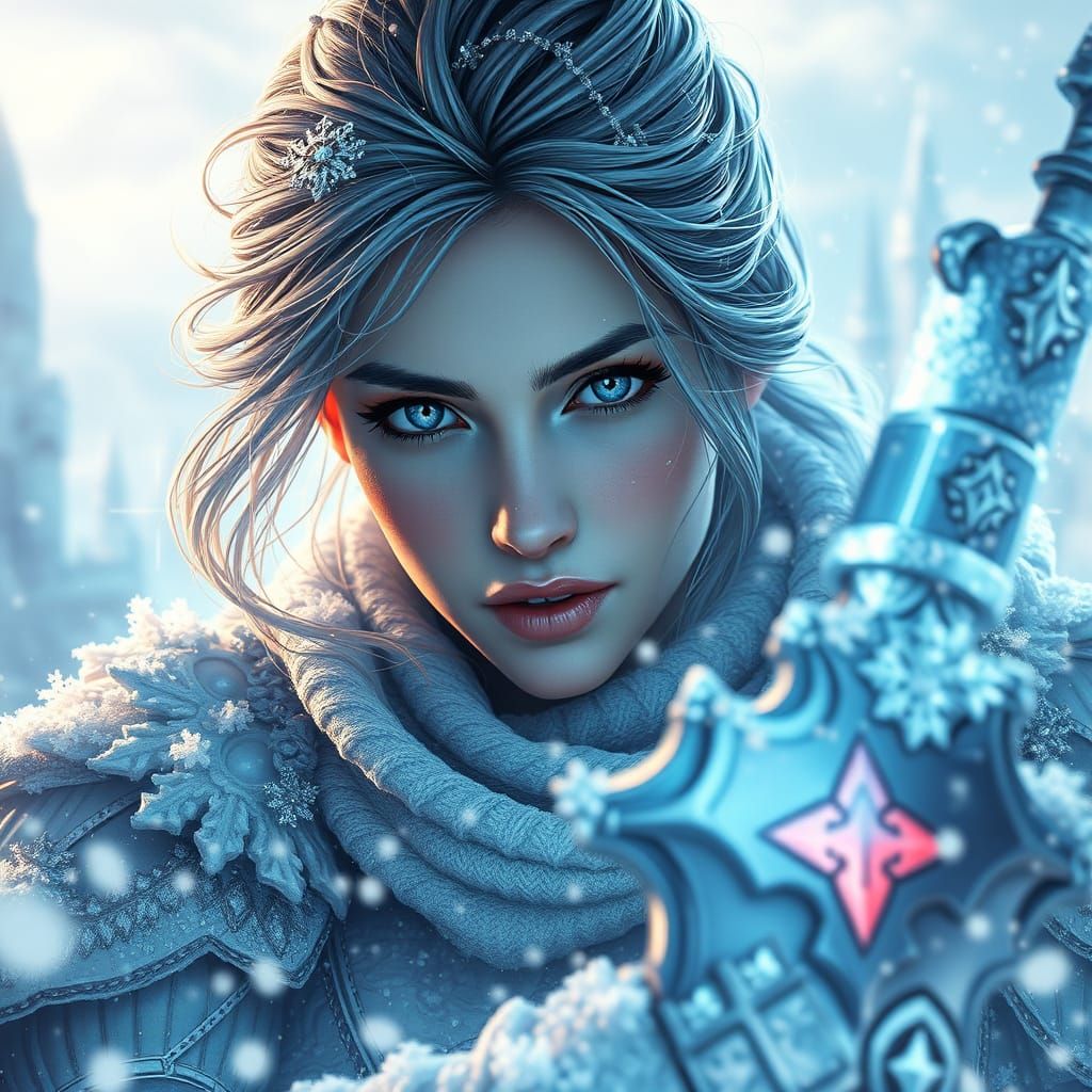 Winter Knight in a Frozen Winter Wonderland