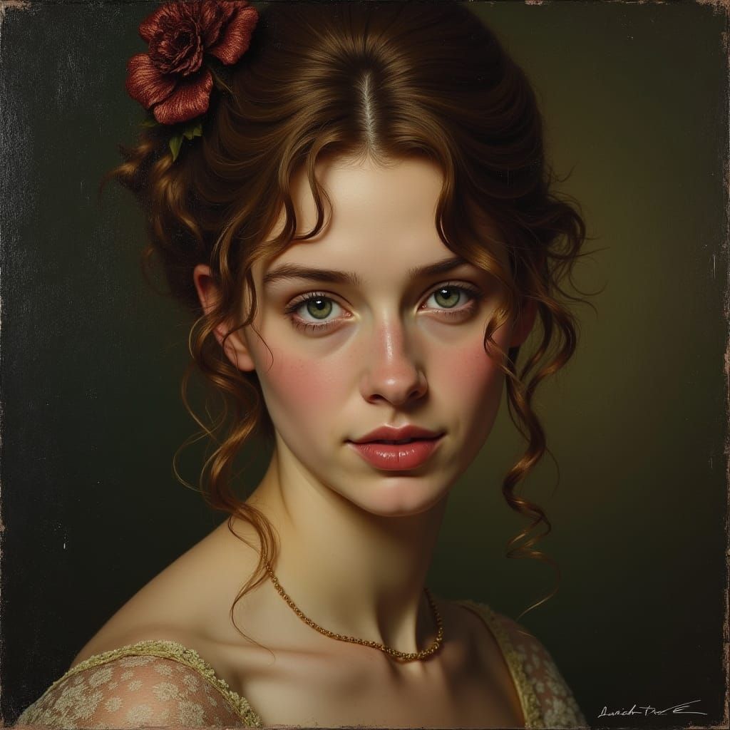 Striking Portrait of a Woman in Newton Style