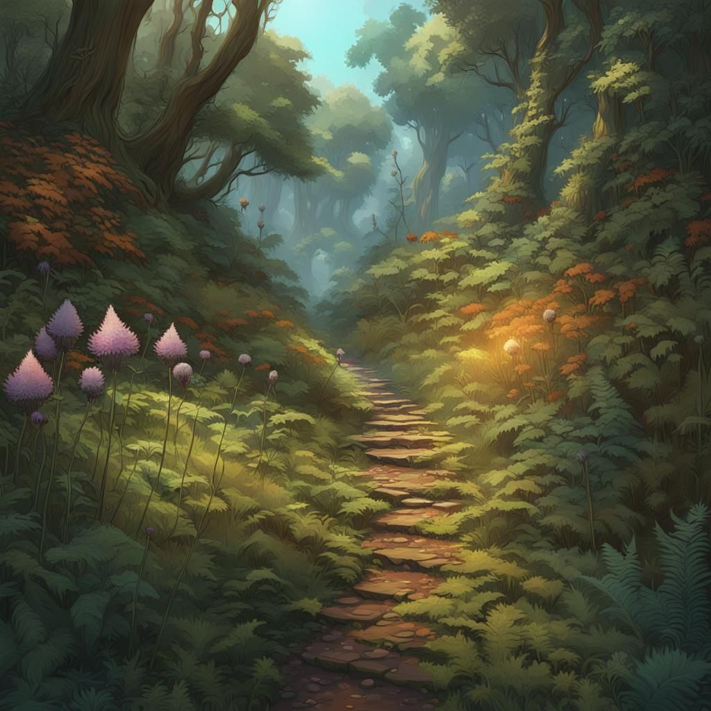 Overgrown Forest Trail Concept Art