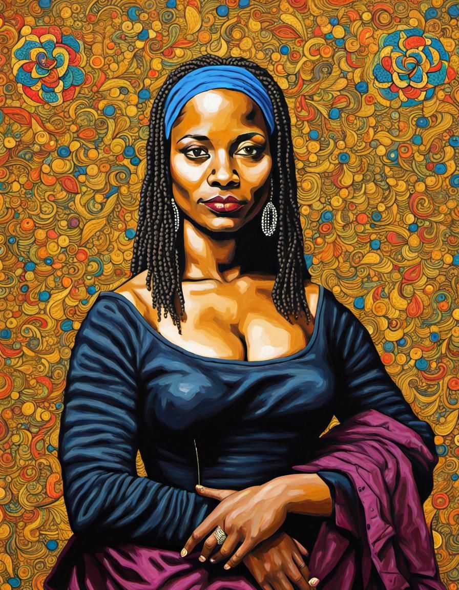 Mona Lisa Reimagined as Textile Art