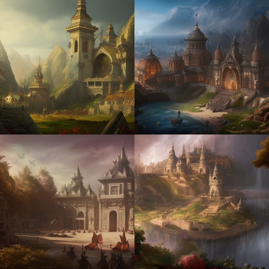Fantastical 1650s Kingdom Concept Art