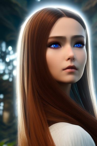 Ethereal Angel Elf Portrait in Fairycore Style