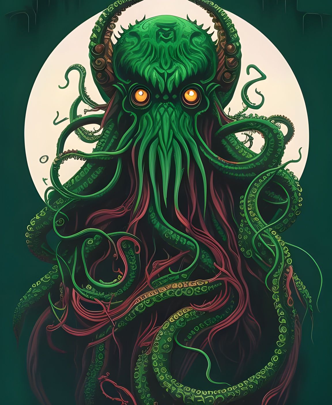 Cthulhu Tarot Card: Distorted Horror