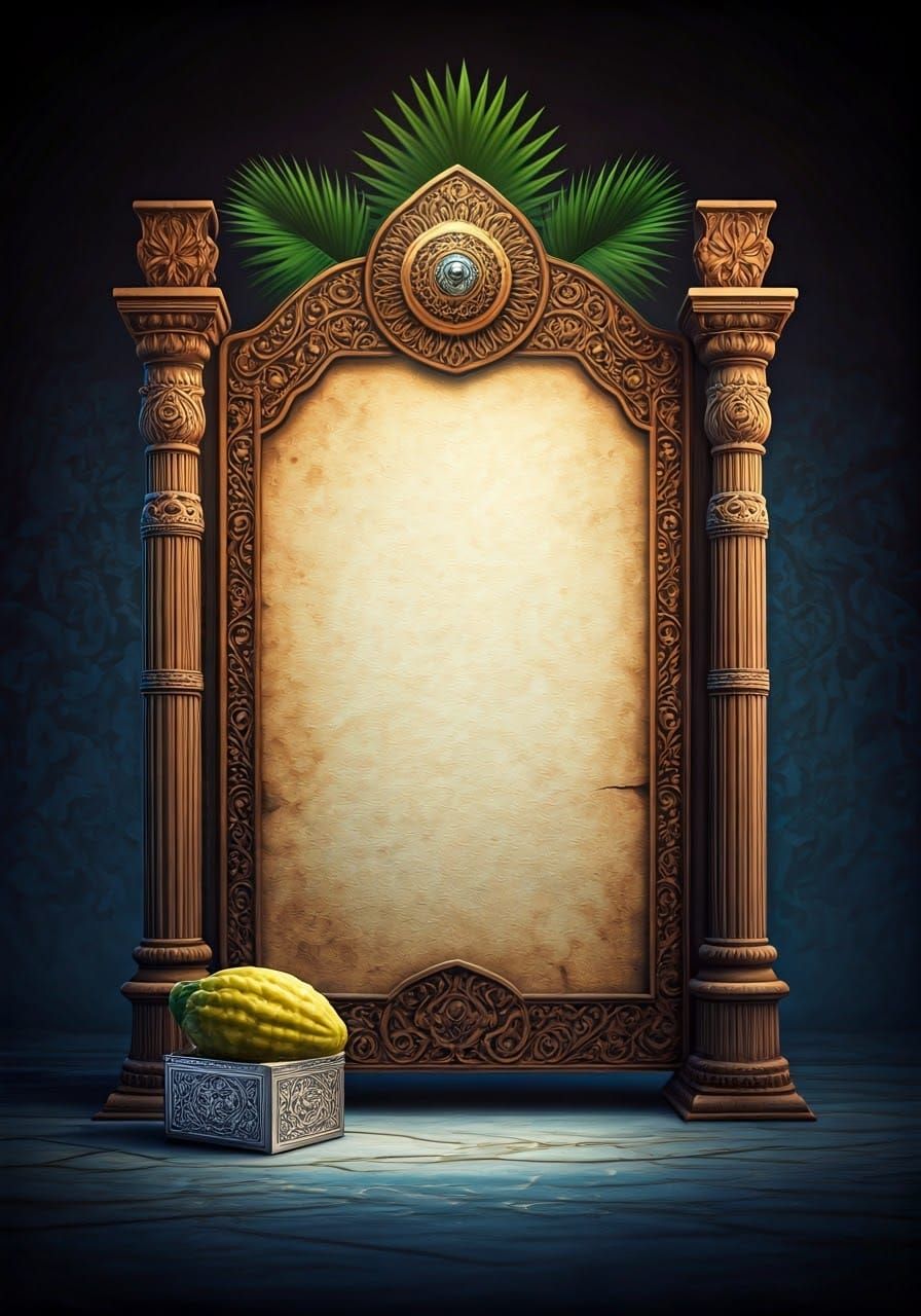 Ornate Blessing Page with Ancient Parchment in Splash Art