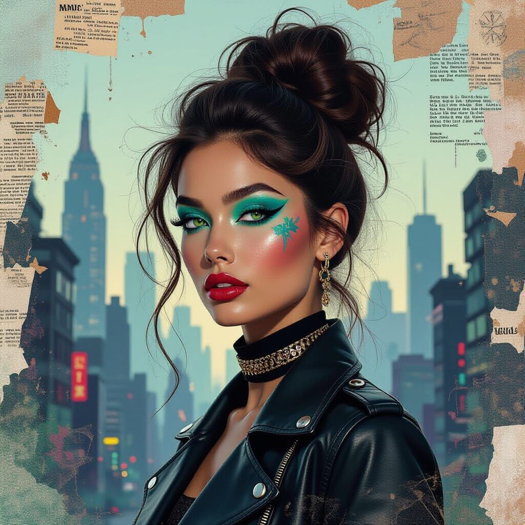 Dystopian Cityscape Abstract