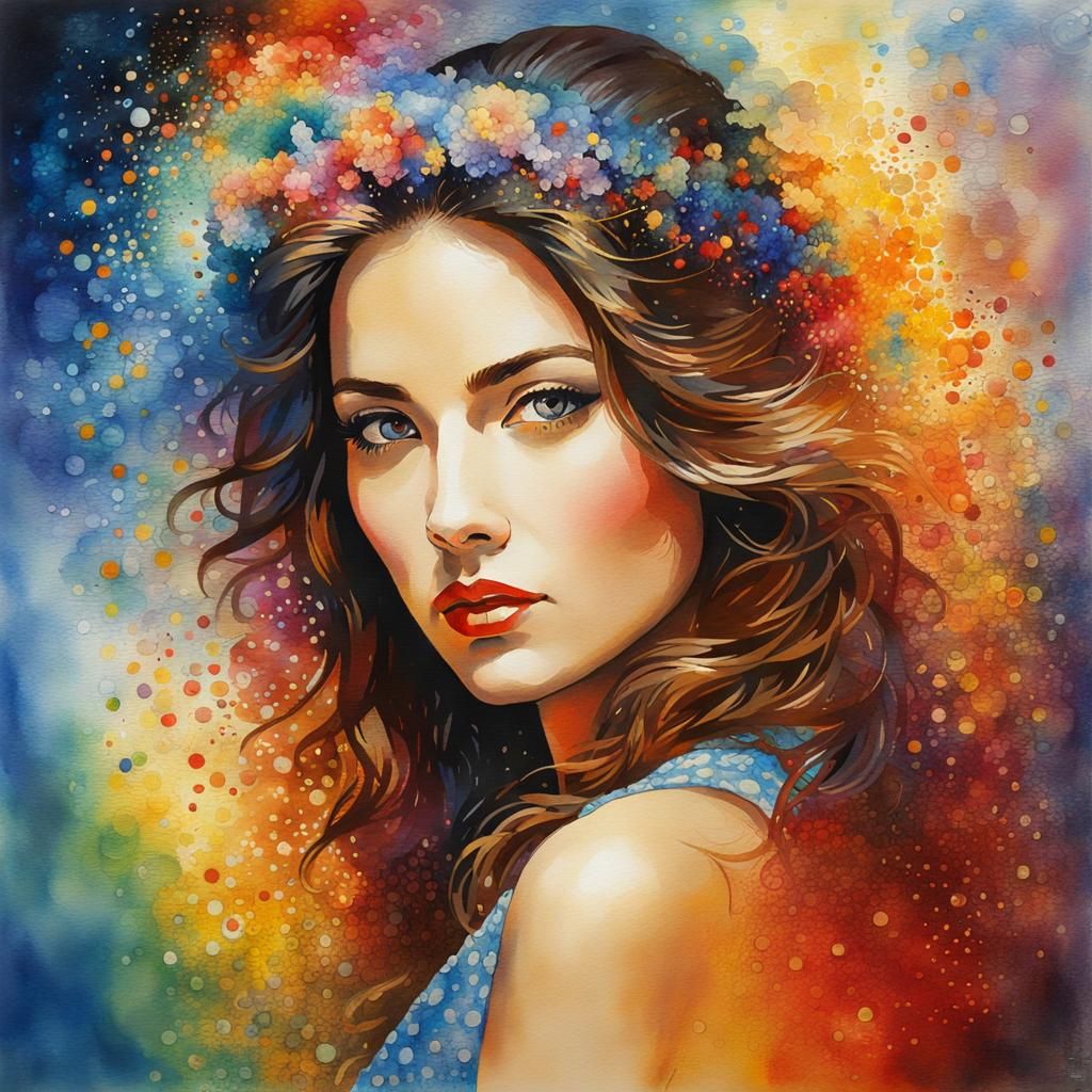 Half Body Portrait of a Beautiful Woman